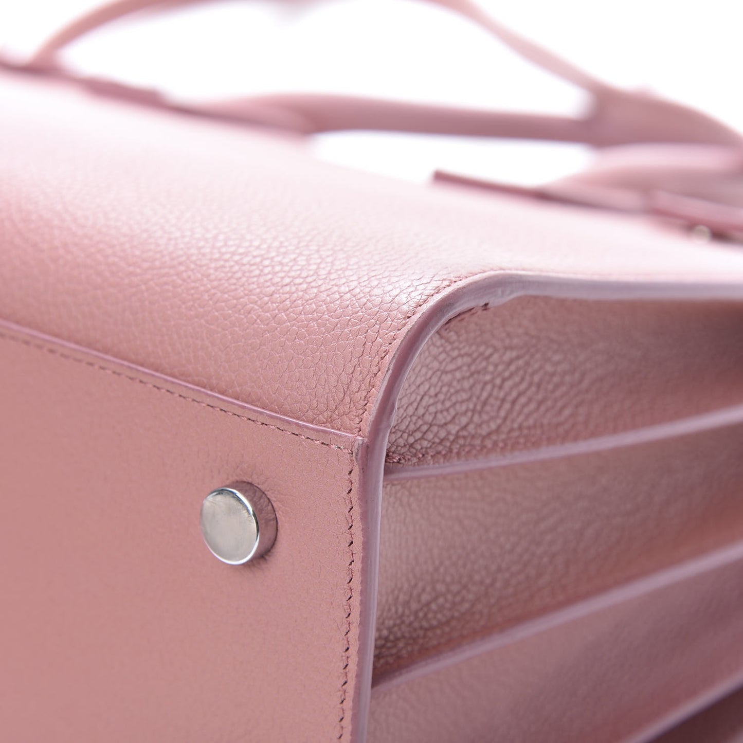 Grained Calfskin Baby Sac De Jour Dark Rose