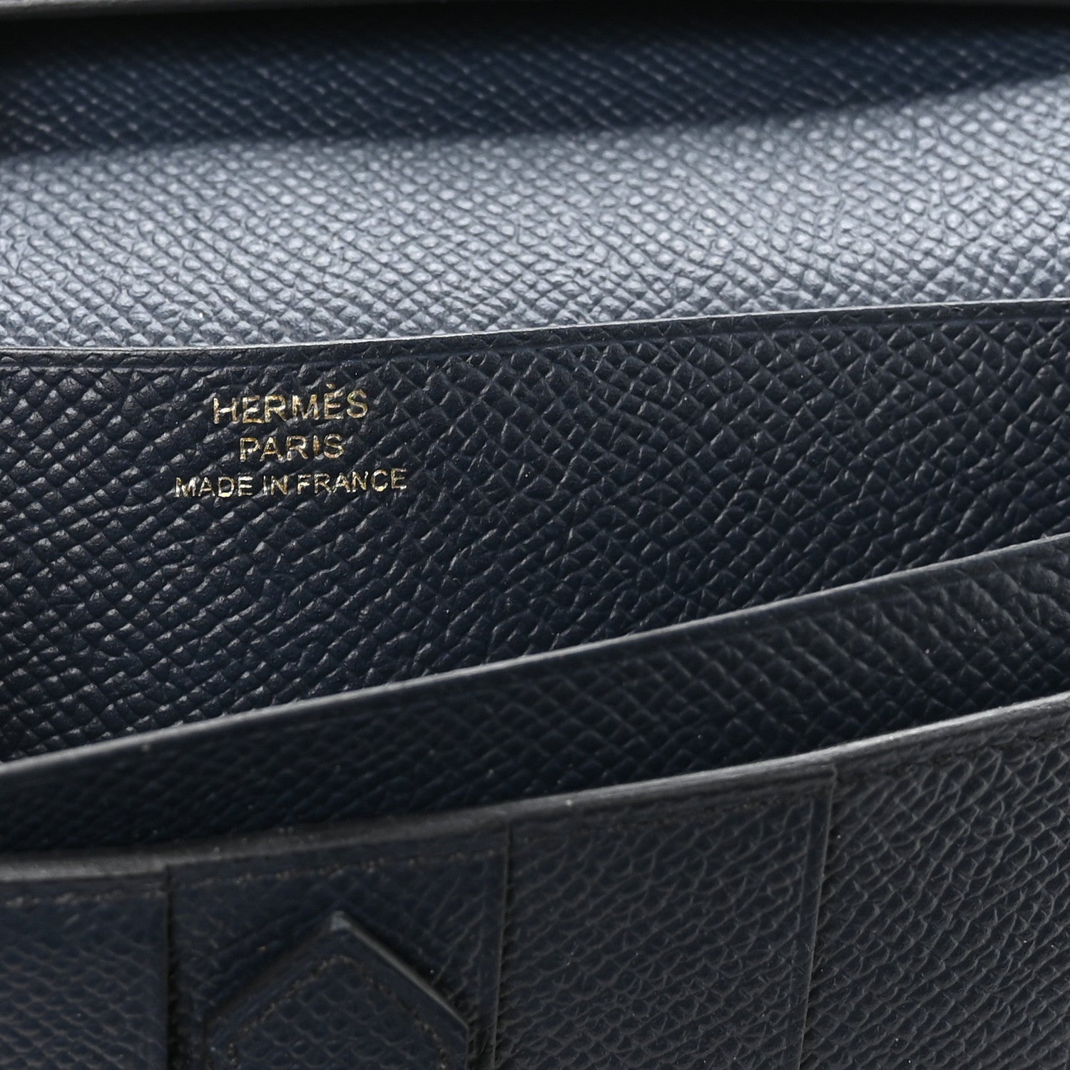 Hermes Epsom Bearn Gusset Wallet Deep Blue 6 of 8