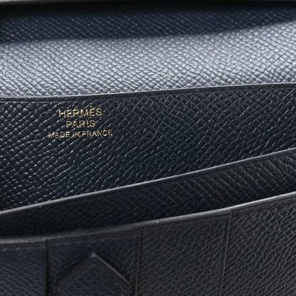 Hermes Epsom Bearn Gusset Wallet Deep Blue 6 of 8