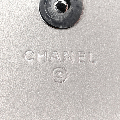 Chanel Metallic Goatskin Quilted Star Flap Waist Belt Bag Silver 6 of 13