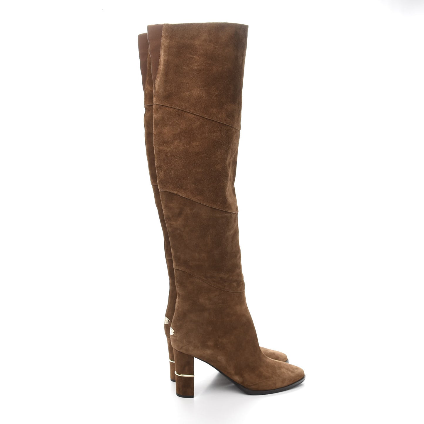 Suede Maira 80 Knee High Boots 41 Khaki Brown