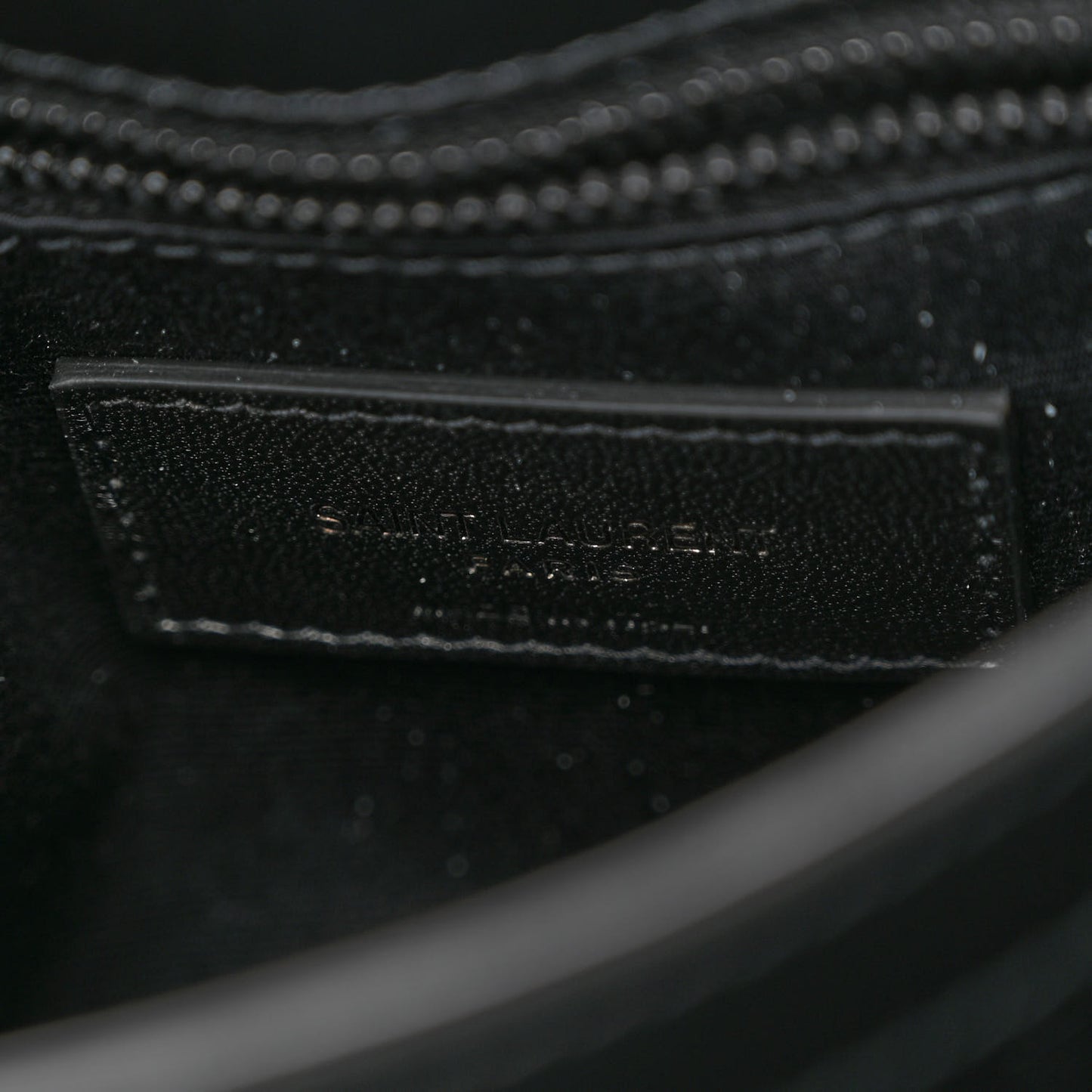 Calfskin Y Quilted Monogram Monochrome Toy Loulou Crossbody Bag Black