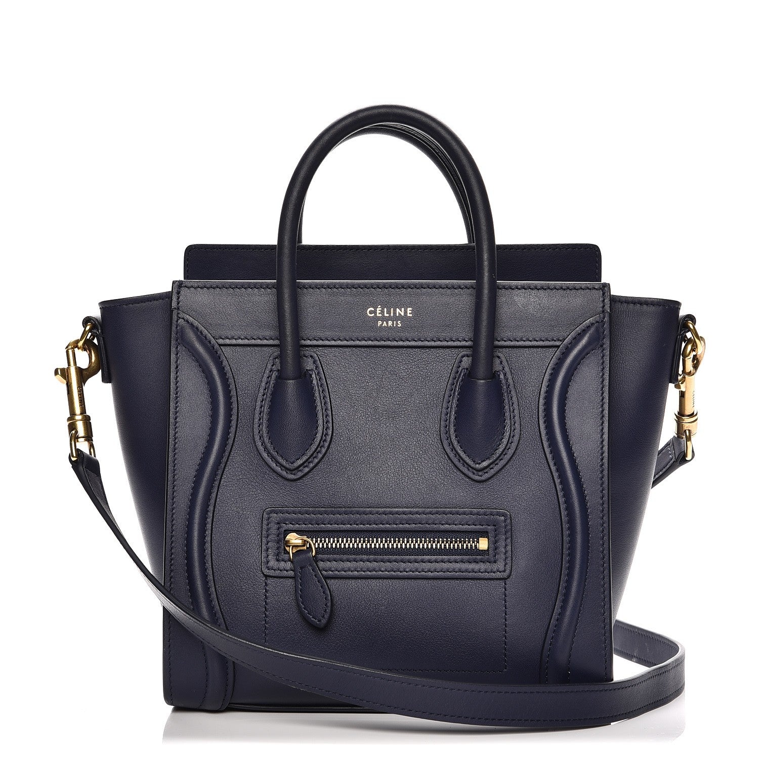Celine Smooth Calfskin Nano Luggage Ink 1 of 9