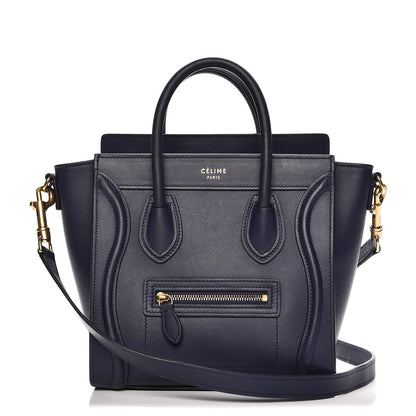 Celine Smooth Calfskin Nano Luggage Ink 1 of 9