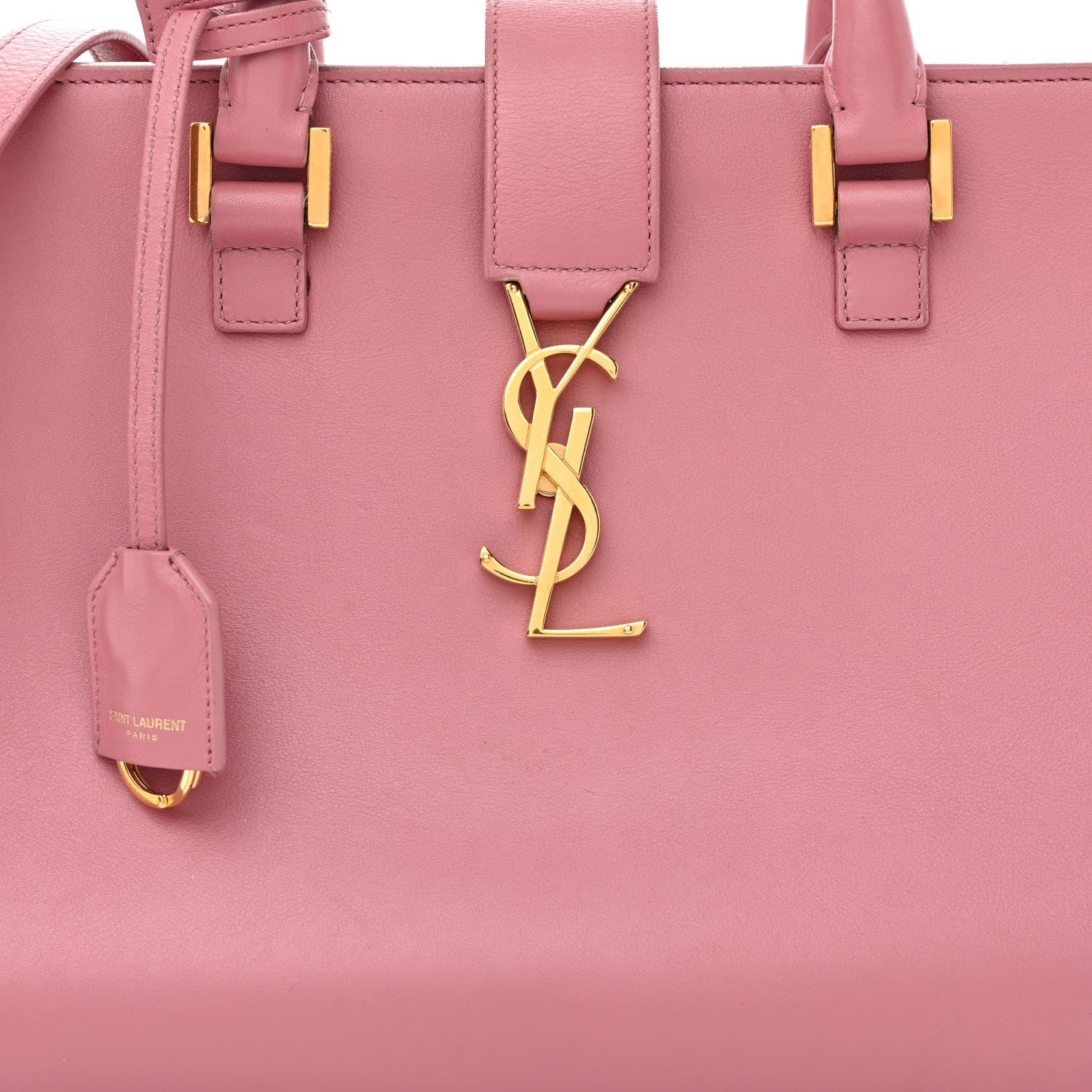 Saint Laurent Smooth Calfskin Small Monogram Cabas Vieux Rose 8 of 15