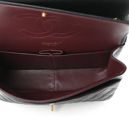 Chanel Caviar Quilted Jumbo Double Flap Black 5 of 9