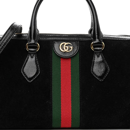Gucci Suede Patent GG Web Medium Ophidia Boston Black 7 of 9