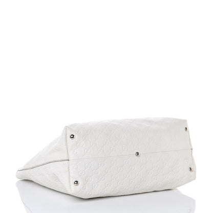 Gucci Guccissima Medium Icon Bit Tote White 4 of 7
