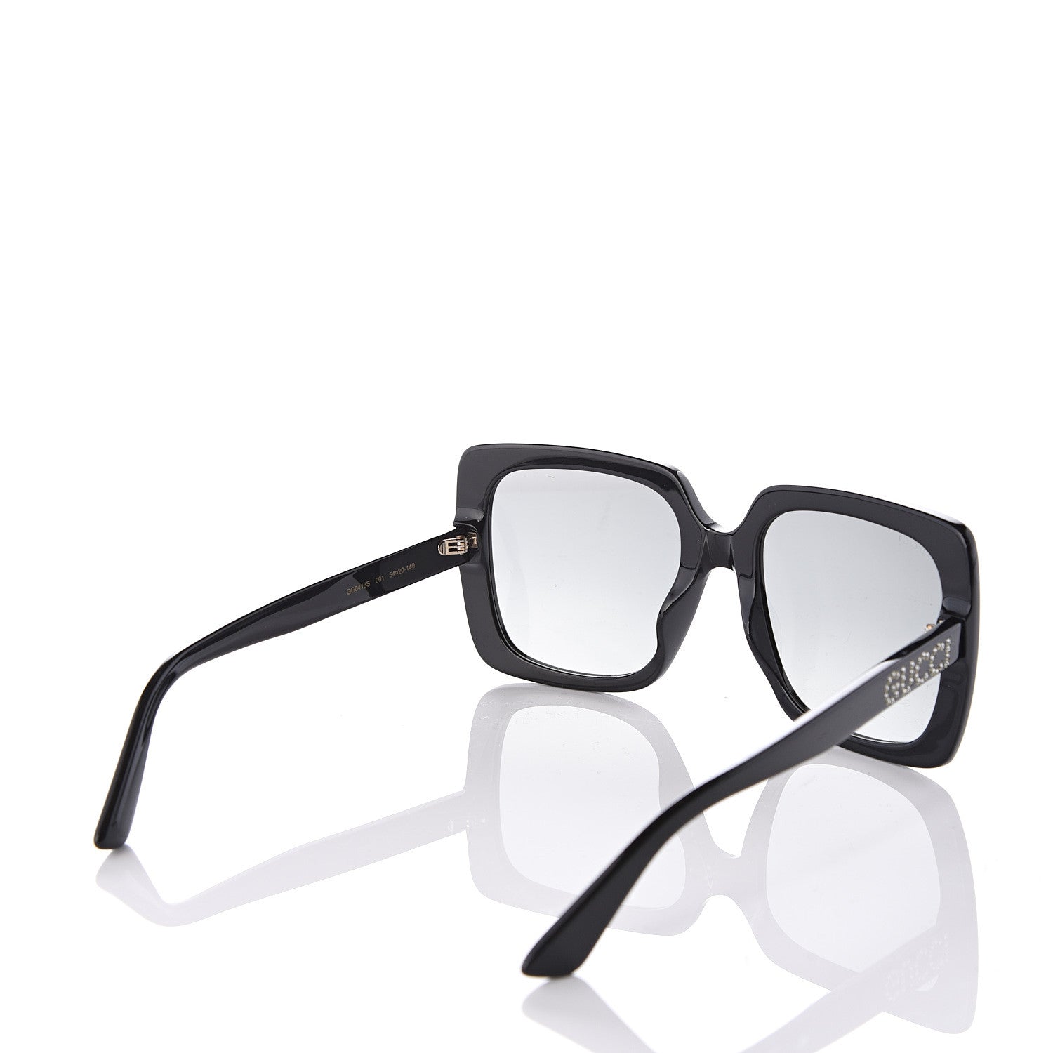 Gucci Crystal Square Frame GG Sunglasses GG0418S Black 4 of 8
