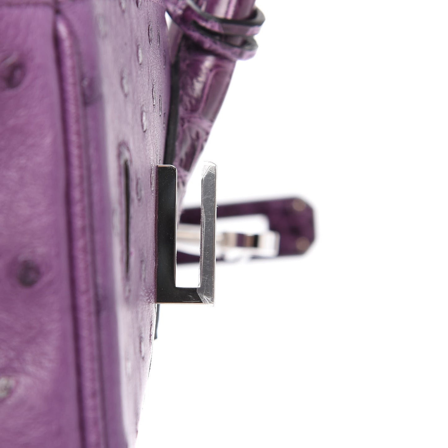Ostrich Shiny Alligator Birkin Touch 30 Violine