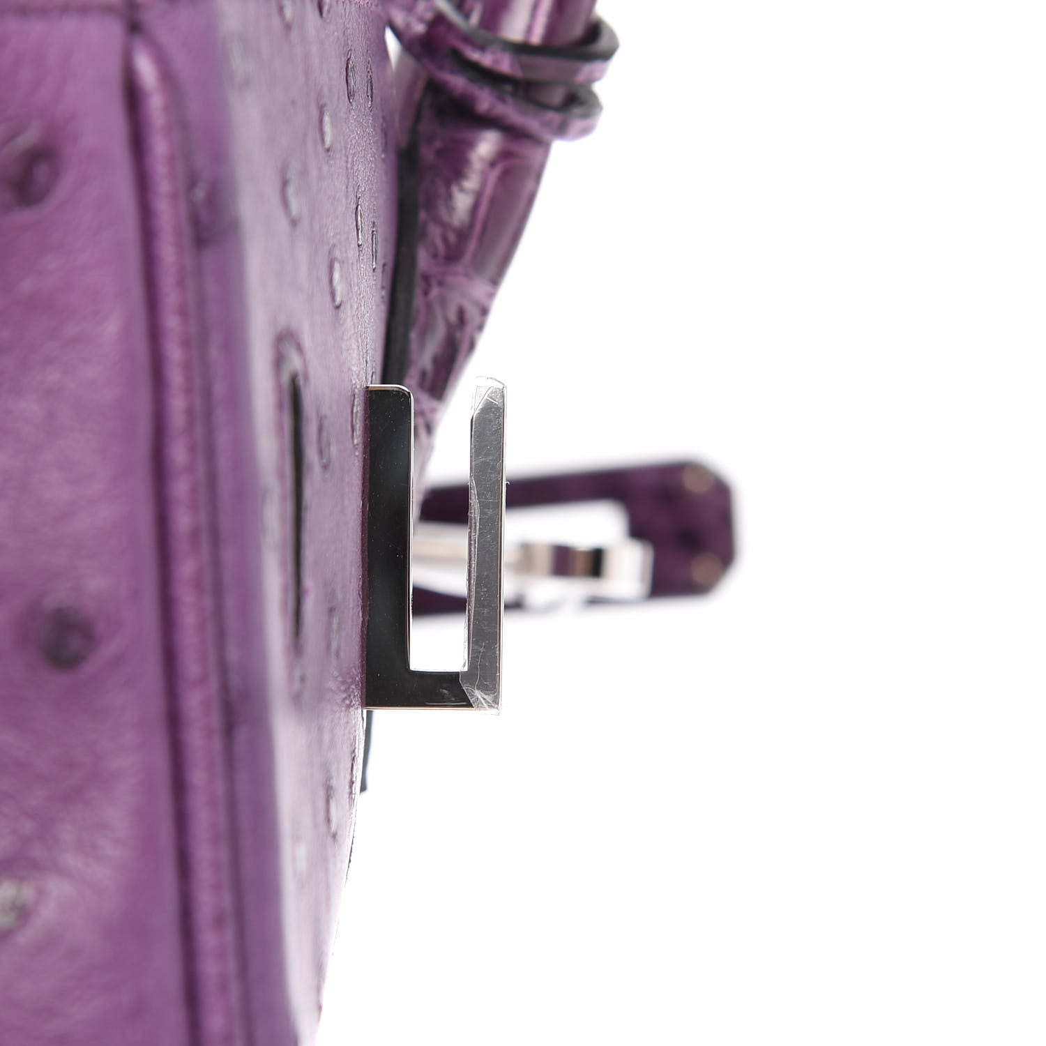 Hermes Ostrich Shiny Alligator Birkin Touch 30 Violine 24 of 34