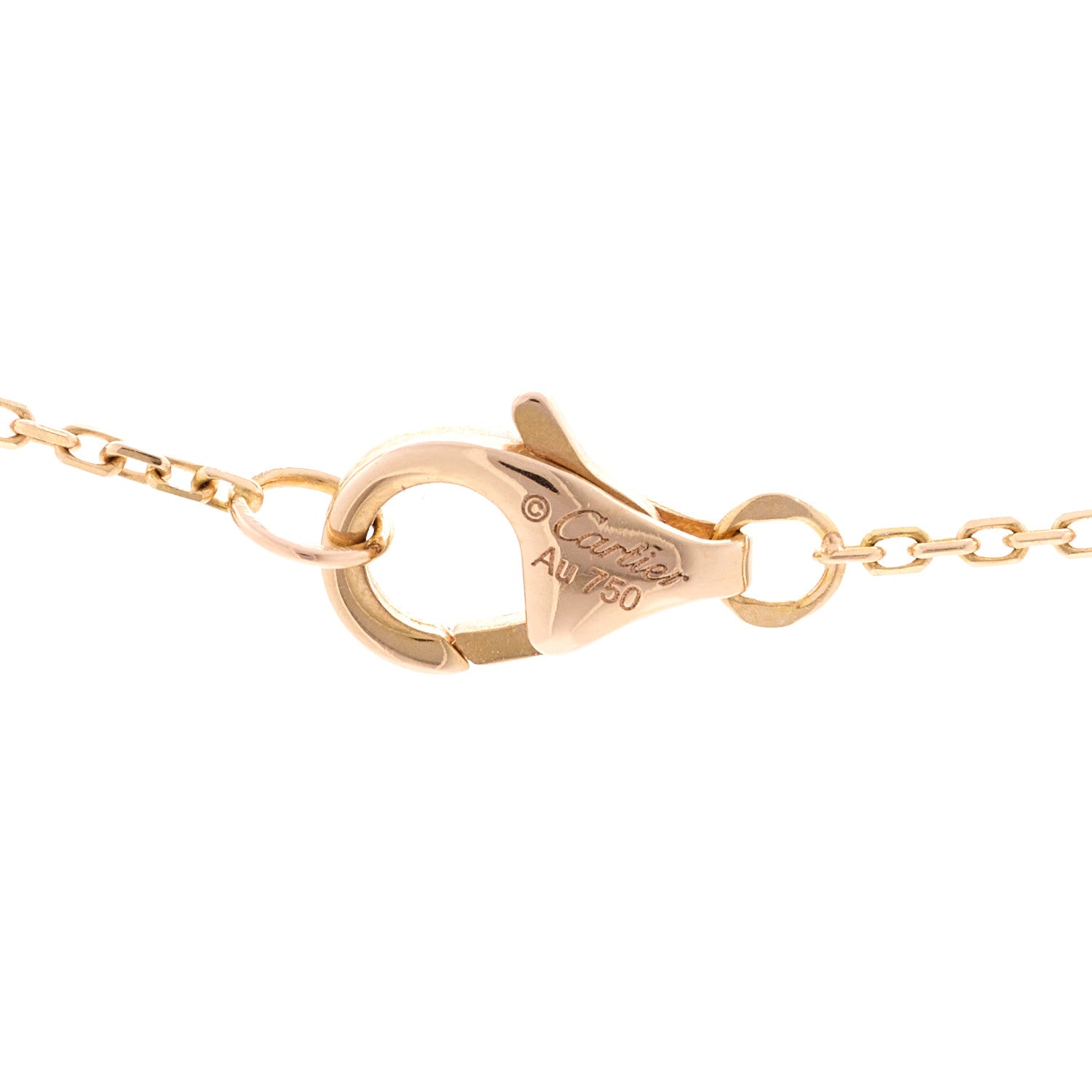Cartier 18K Pink Gold Diamond Carnelian XS Amulette de Cartier Pendant Necklace 4 of 4