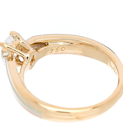 Cartier 18K Pink Yellow White Gold Diamond .36ct Pear Cut Trinity Engagement Ring 7 of 7