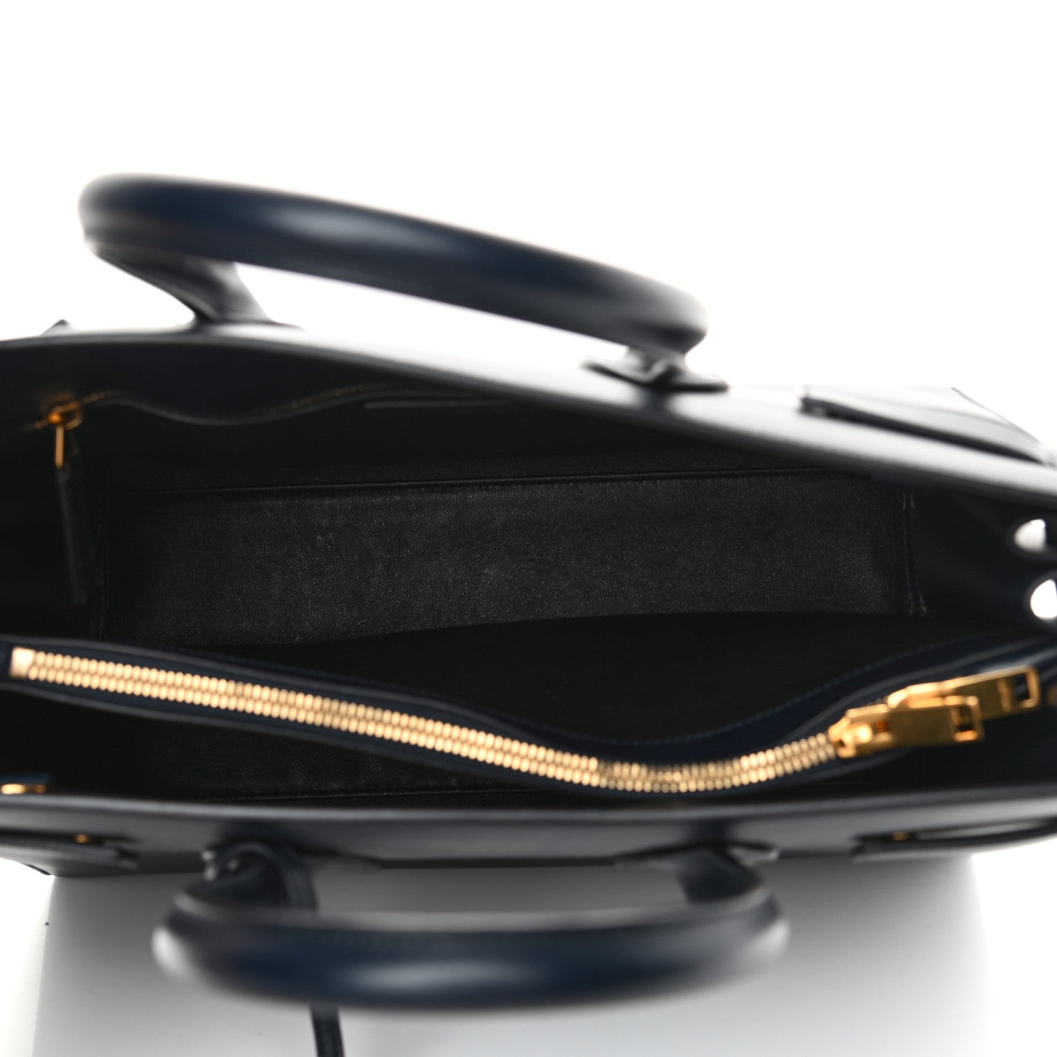 Saint Laurent Smooth Calfskin Small Double Face Sac De Jour Marine Black 4 of 11