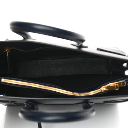 Saint Laurent Smooth Calfskin Small Double Face Sac De Jour Marine Black 4 of 11