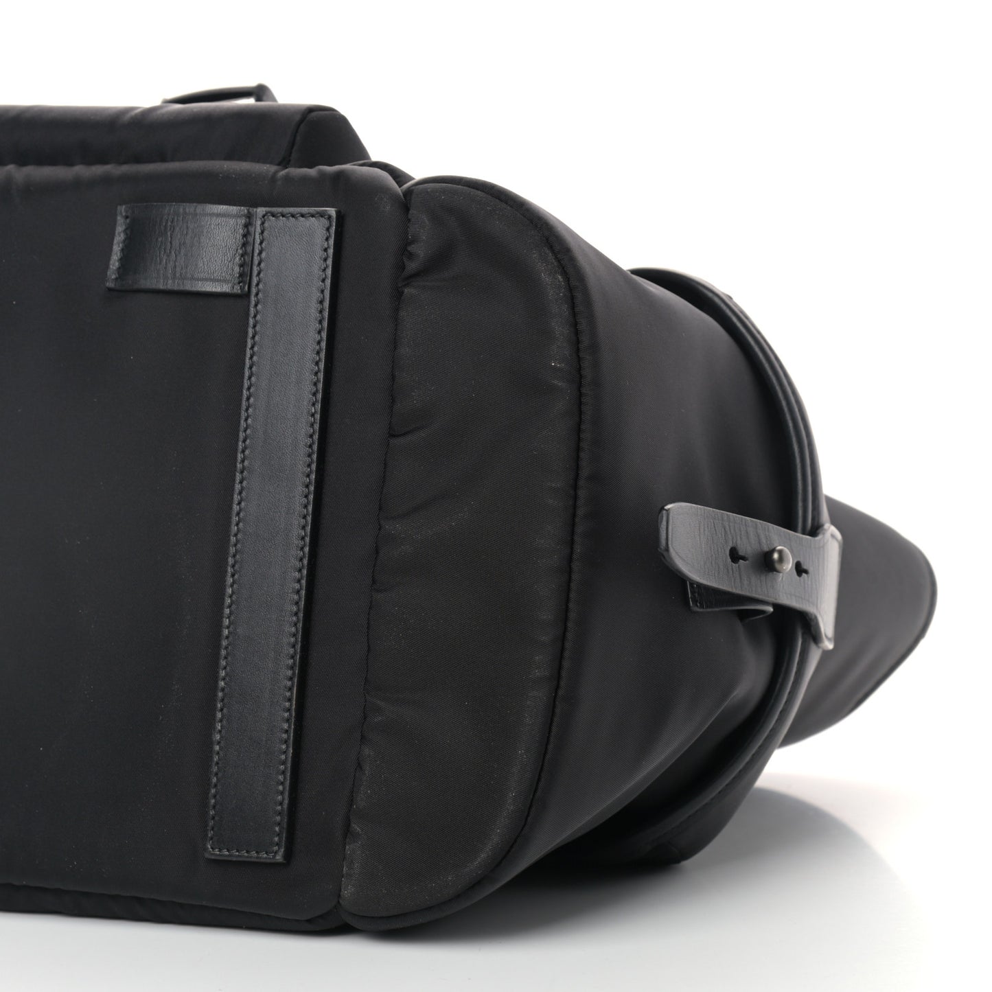 Nylon Tessuto City Calf Shopping Tote Black