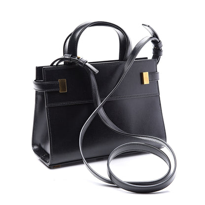 Saint Laurent Smooth Calfskin Manhattan Nano Shopper Tote Black 2 of 9