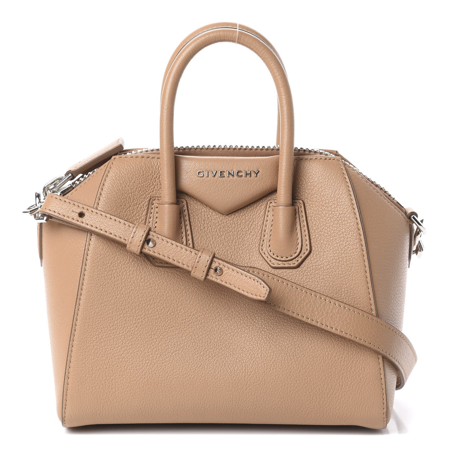 Sugar Goatskin Mini Antigona Beige
