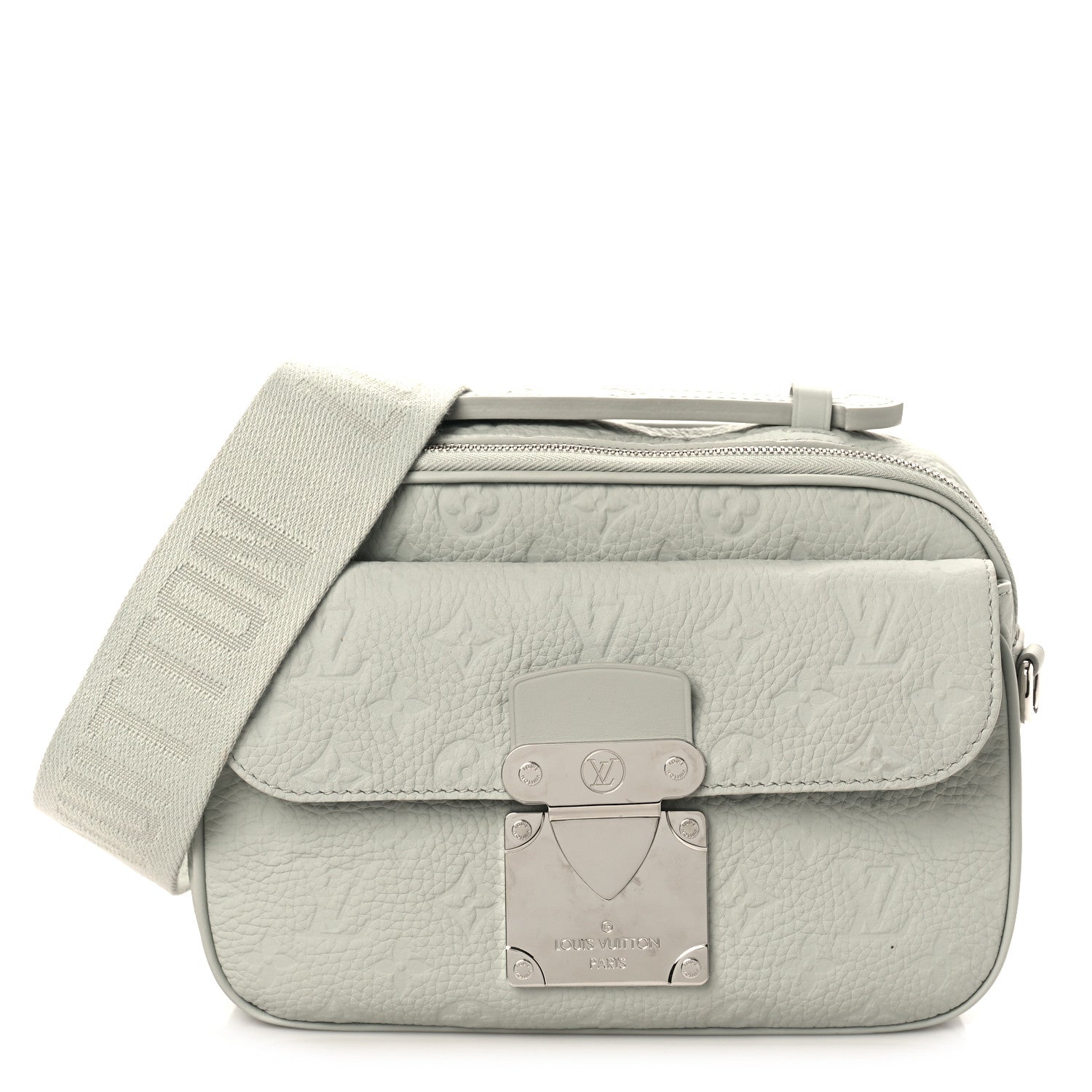 Louis Vuitton Taurillon Monogram S Lock Messenger Mineral Gray 1 of 8
