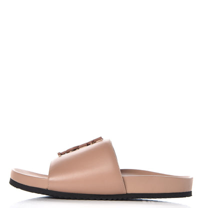 Saint Laurent Lambskin Joan Slide Sandals 35 Nude 1 of 10