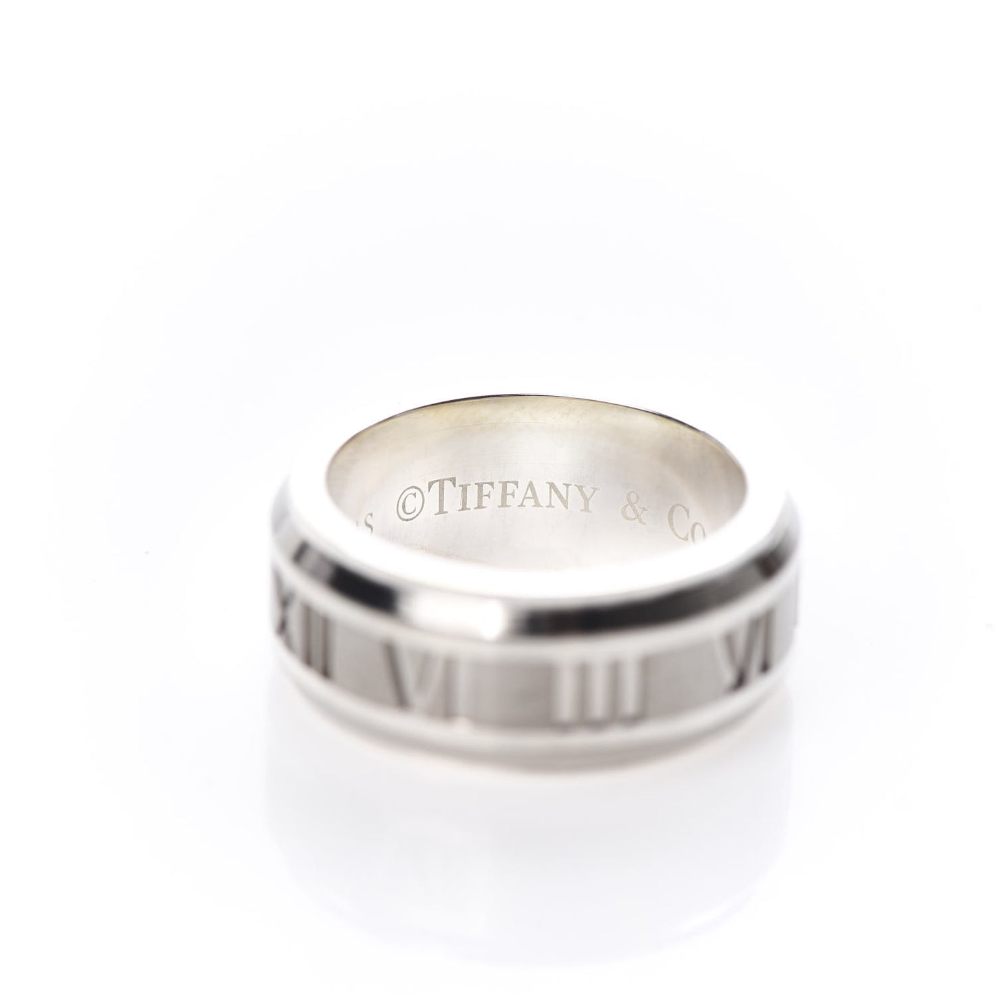 Sterling Silver Titanium Atlas Band Ring 53 6.25