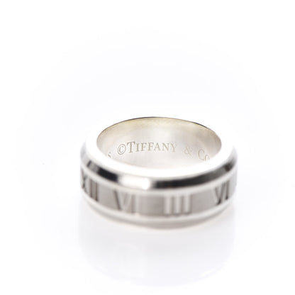 Tiffany Sterling Silver Titanium Atlas Band Ring 53 6.25 5 of 6