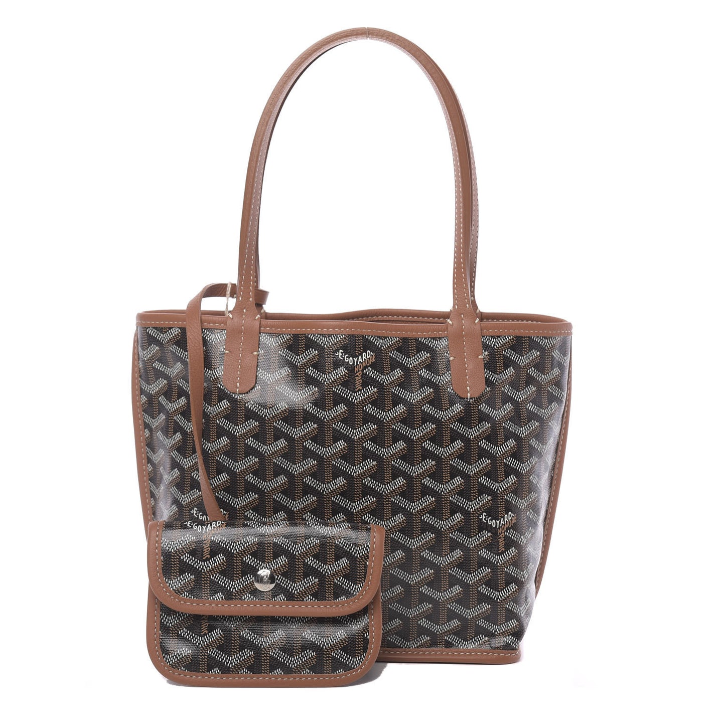 Goyardine Reversible Mini Anjou Black Gold