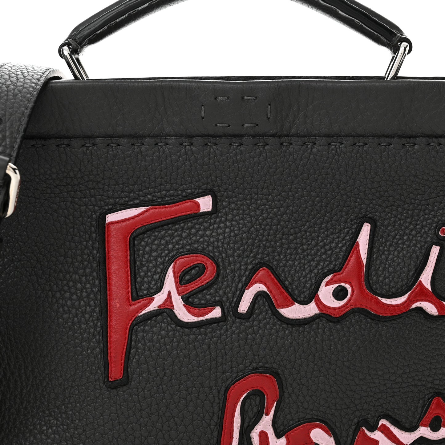 Cuoio Romano Selleria Mini Peekaboo Iconic Fit Satchel Asfalto Multicolor