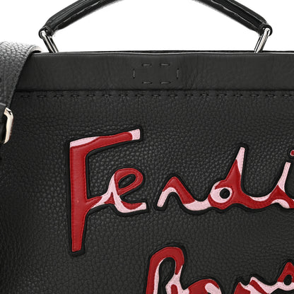 Fendi Cuoio Romano Selleria Mini Peekaboo Iconic Fit Satchel Asfalto Multicolor 8 of 12