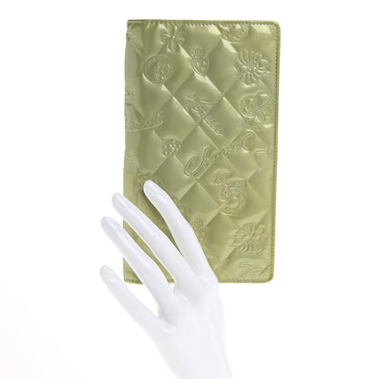 Chanel Patent Calfskin Lucky Symbols Yen Wallet Light Blue 2 of 13