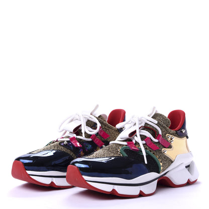 Christian Louboutin Glitter Sunset Specchio Donna Red Runner Spike Flat Sneaker 37 Multicolor 3 of 11