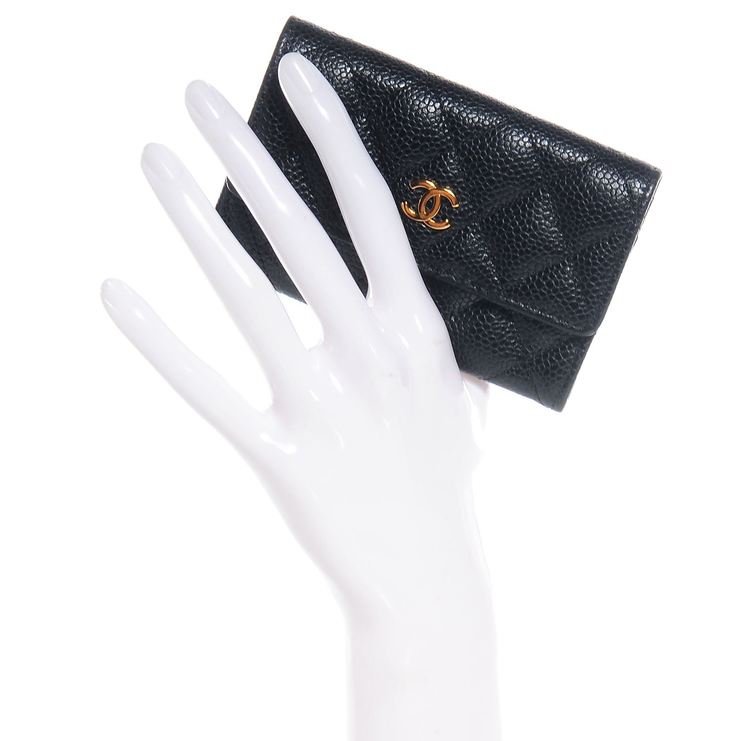 Chanel Caviar Quilted Flap Card Holder Black 2 of 9