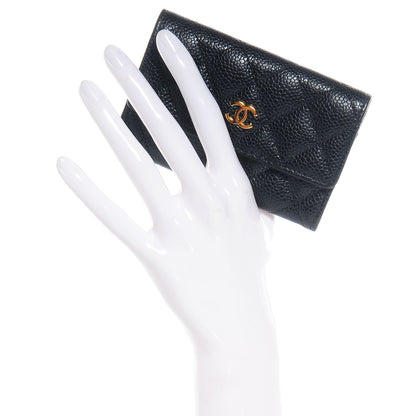 Chanel Caviar Quilted Flap Card Holder Black 2 of 9