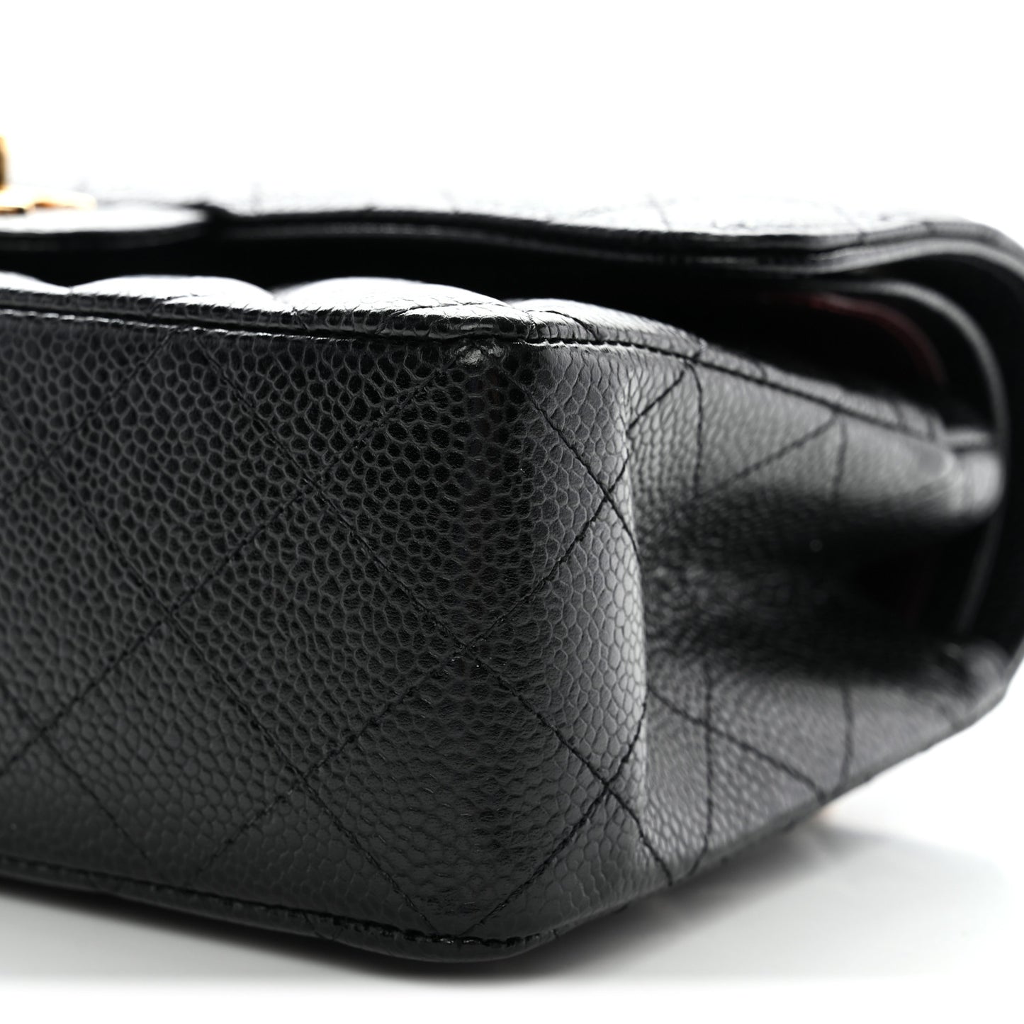 Caviar Quilted Small Double Flap Black