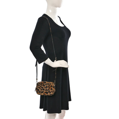 Prada Calf Hair Leopard Print Crossbody Camera Bag Miele Moro 2 of 9