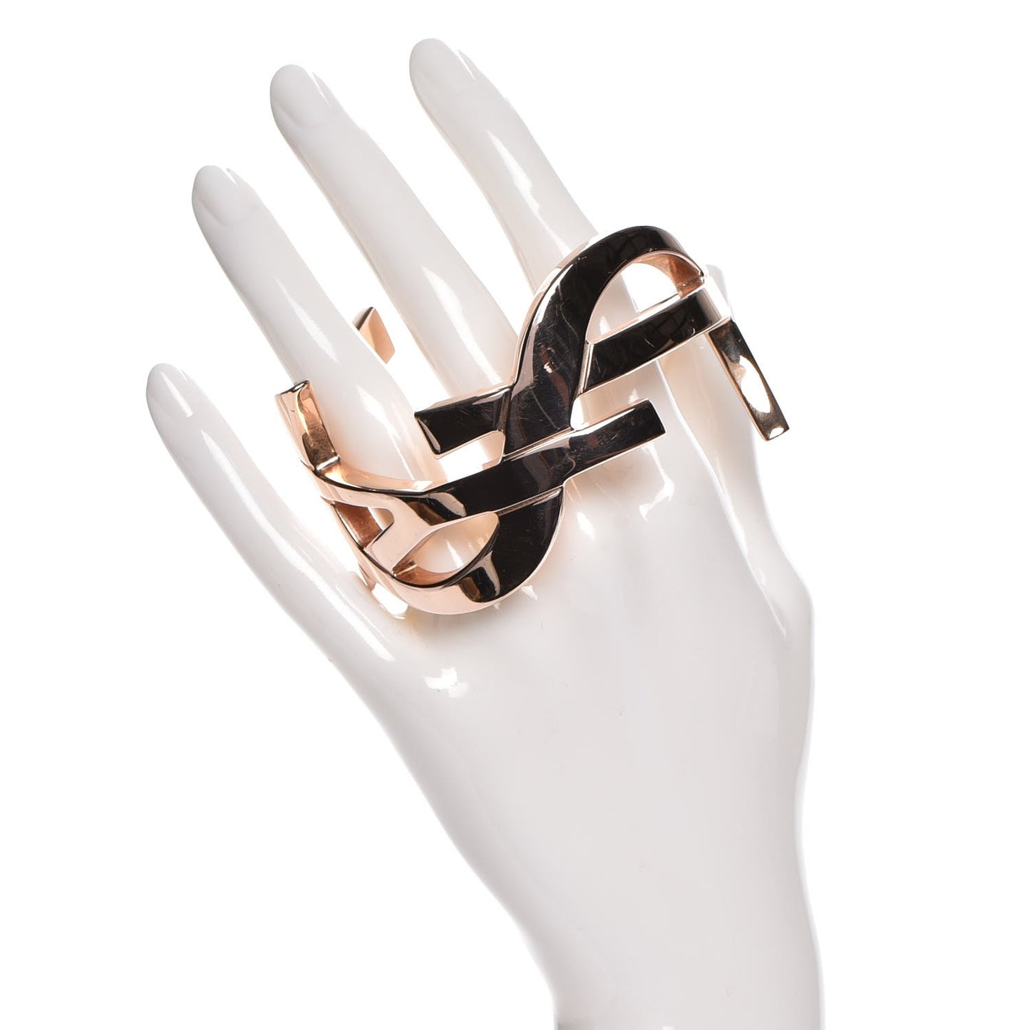 Brass Monogram Cuff Rose Gold
