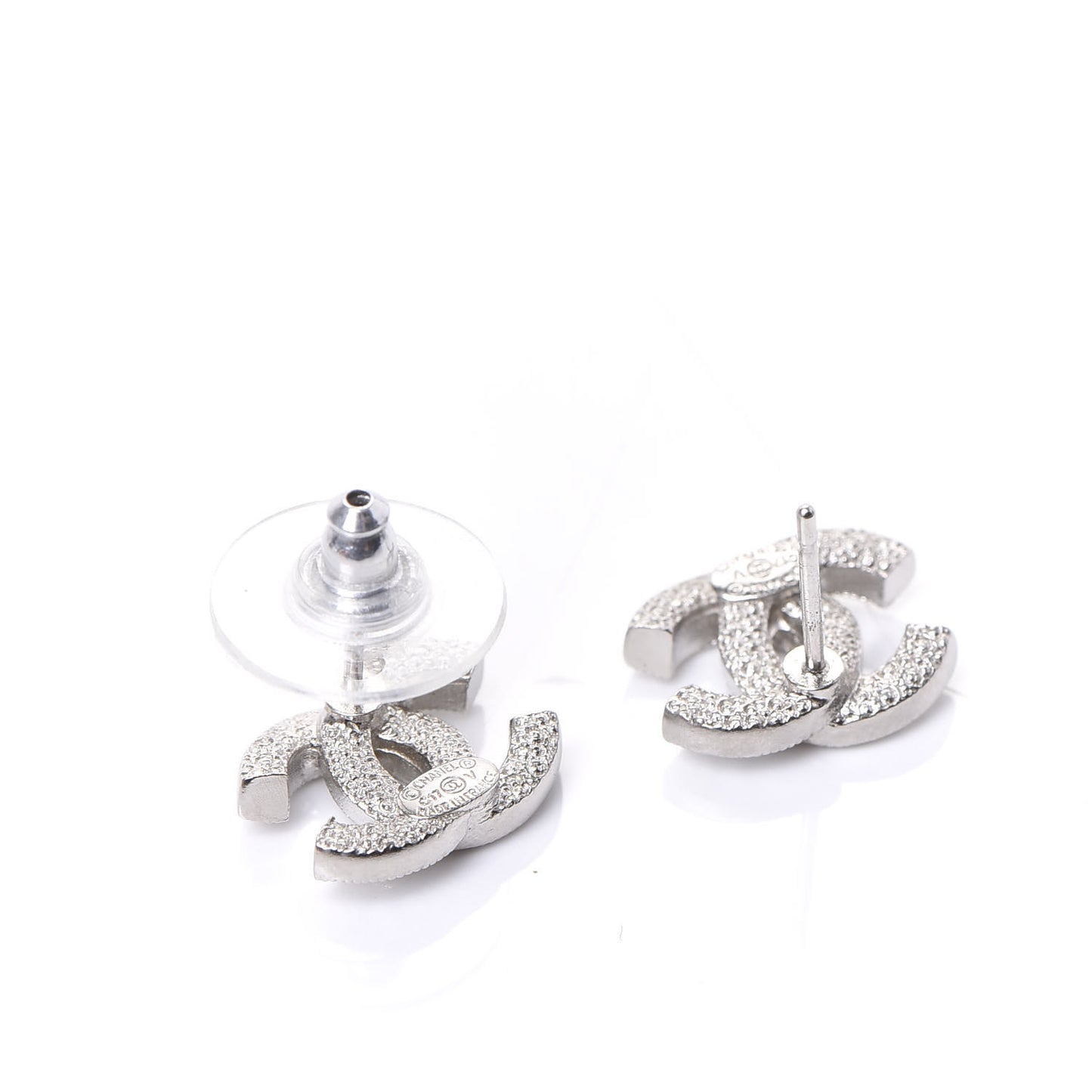 Crystal Timeless CC Earrings Silver