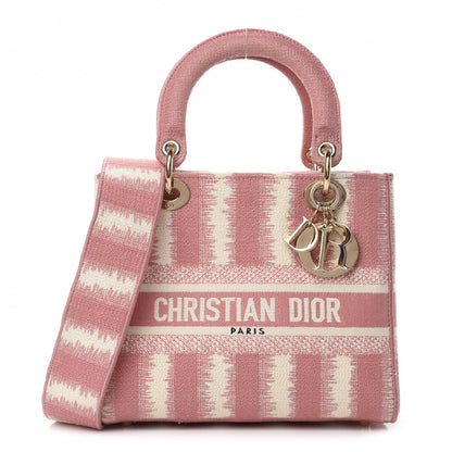 Christian Dior Canvas Medium D-Stripes Lady D-Lite Pink 1 of 13