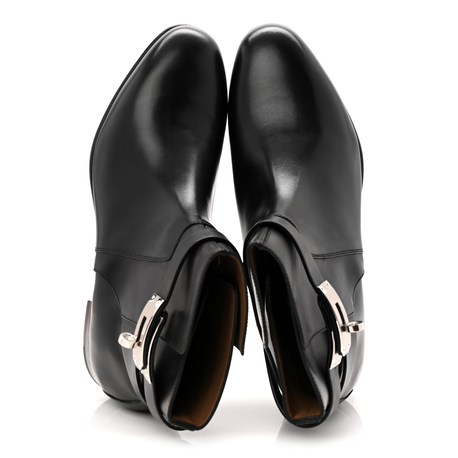 Hermes Calfskin Neo Low Boots 38.5 Black 2 of 10