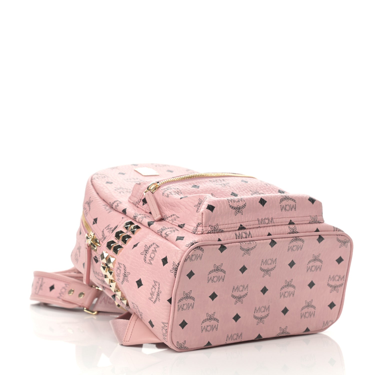 MCM Visetos Small Side Stud Stark Backpack Soft Pink 4 of 12