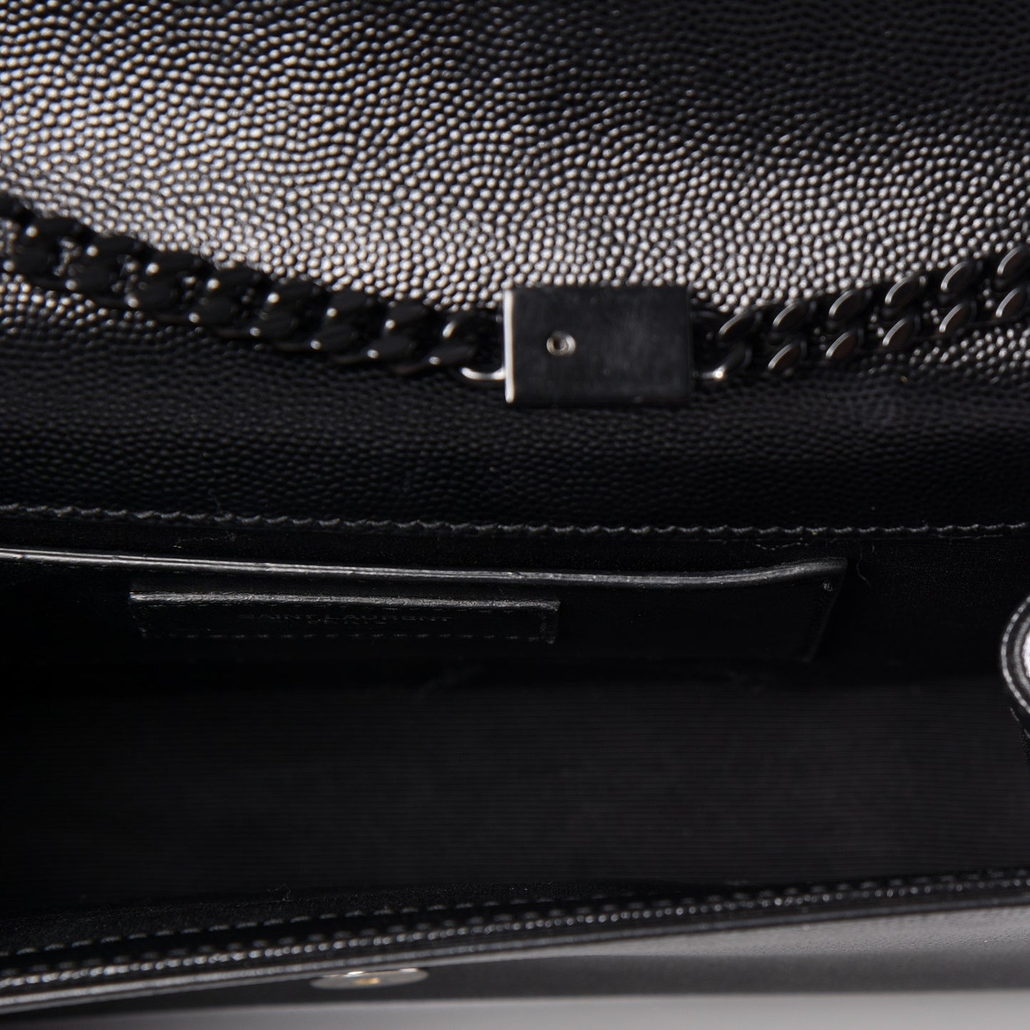 Grain De Poudre Medium Classic Monogram Kate Satchel Black