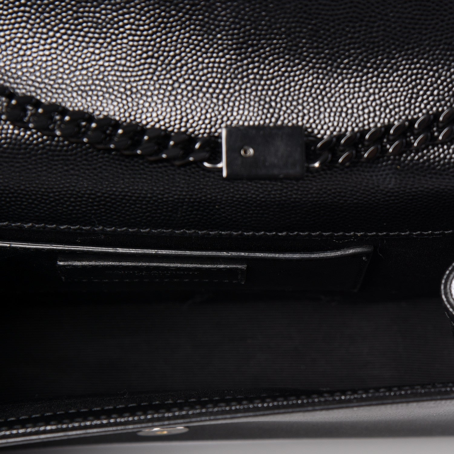 Saint Laurent Grain De Poudre Medium Classic Monogram Kate Satchel Black 4 of 11