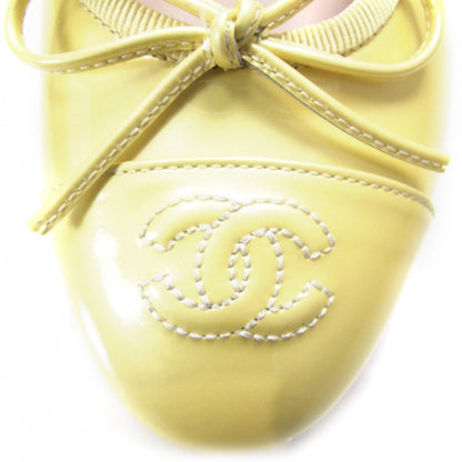 Chanel Patent Classic CC Ballet Flats 40.5 Yellow 6 of 9
