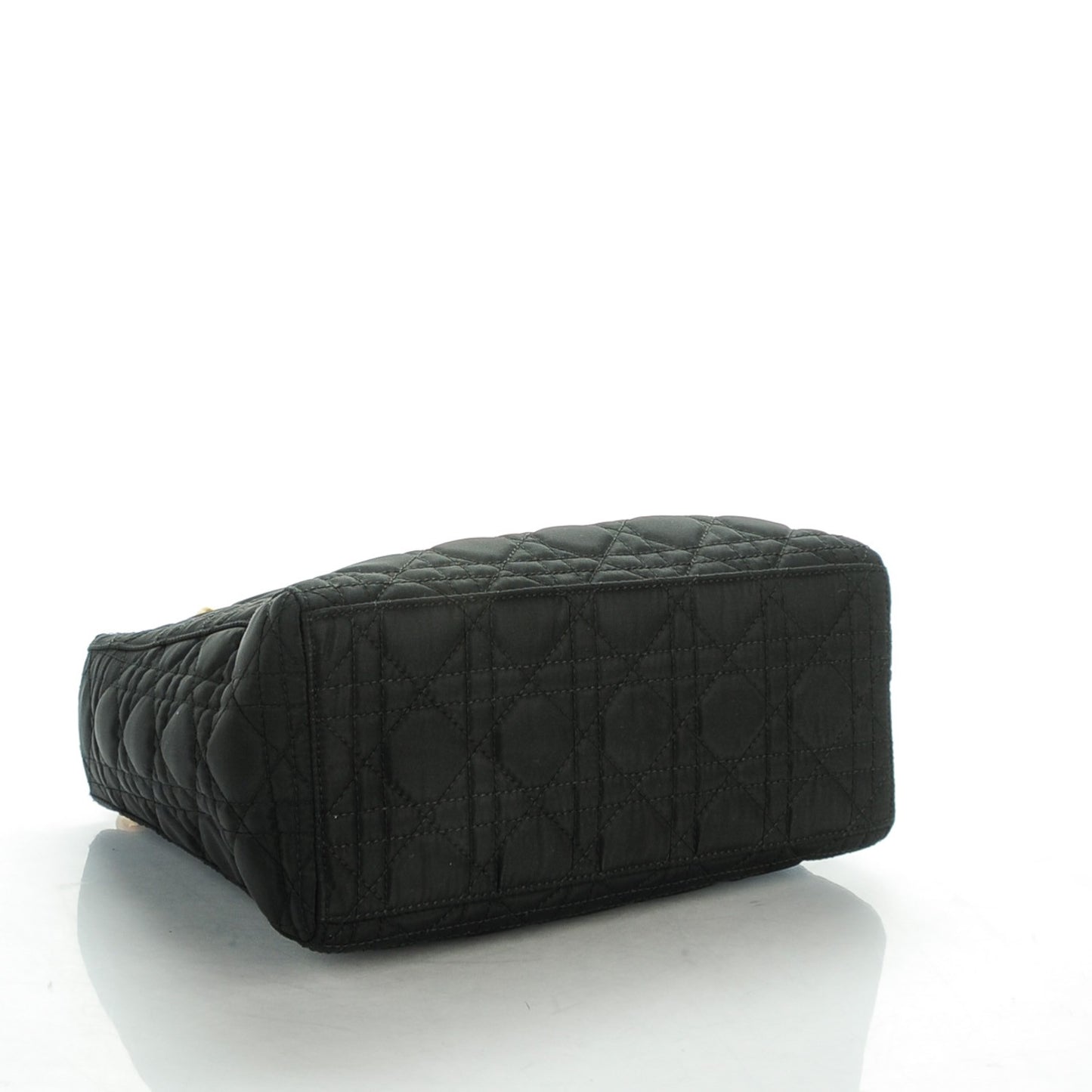 Nylon Cannage Medium Lady Dior Black