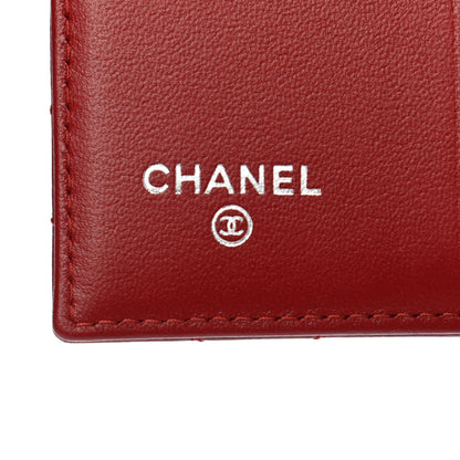 Chanel Lambskin Quilted Compact French Flap Wallet Red 8 of 9