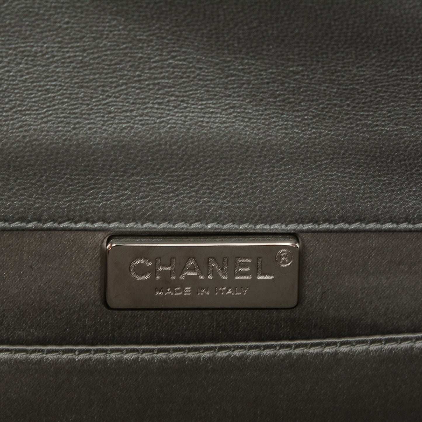 Metallic Lambskin Quilted Boy Flap Clutch Silver