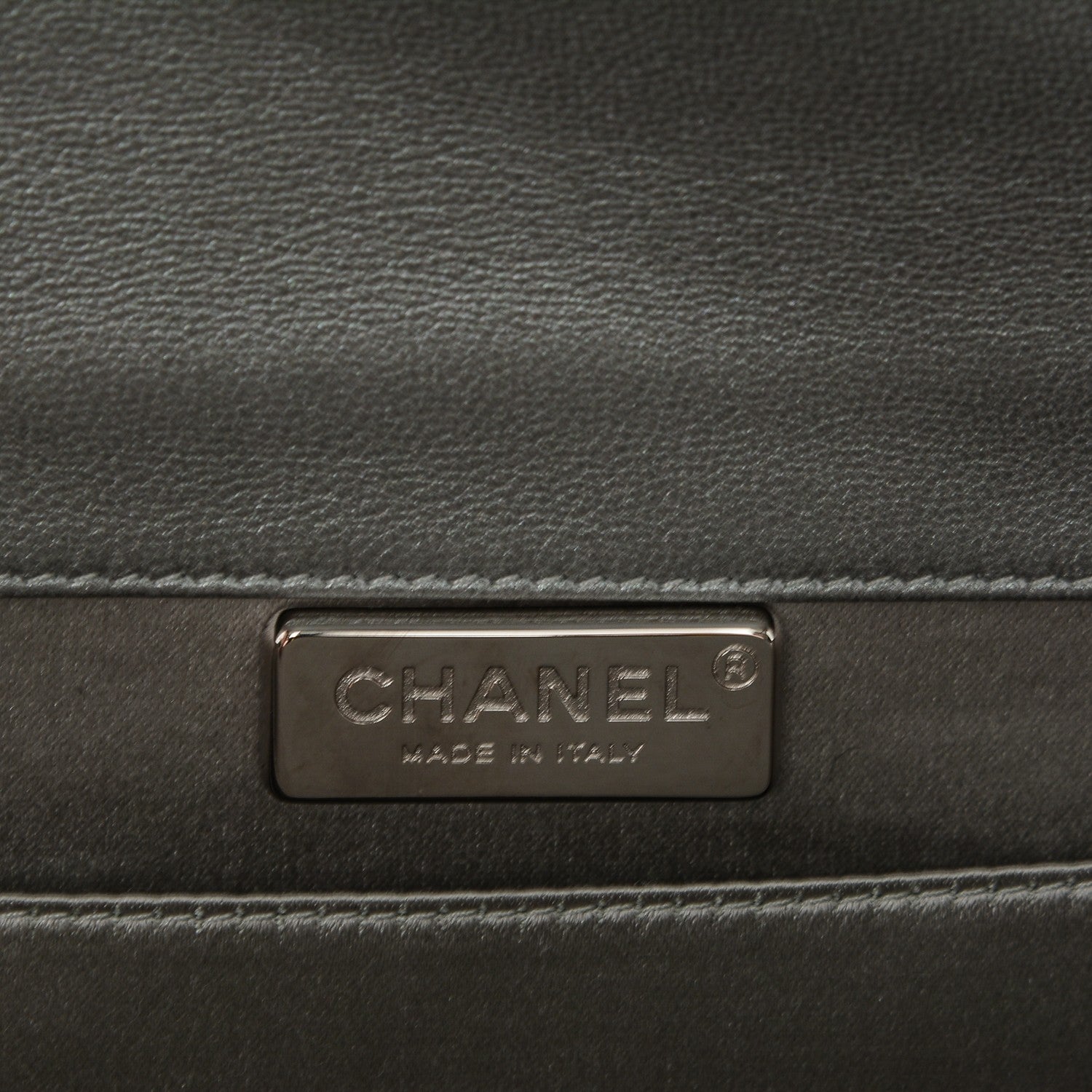 Chanel Metallic Lambskin Quilted Boy Flap Clutch Silver 6 of 7