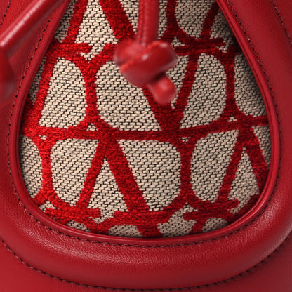 Valentino Garavani Toile Iconographe Nappa Le Cinquième Bucket Bag Naturale Rosso Valentino 8 of 10