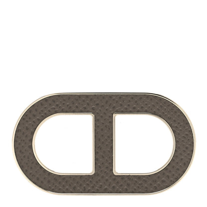 Hermes Palladium Plated Metal Epsom Chaine d'Ancre Badge Gris Etain 1 of 4