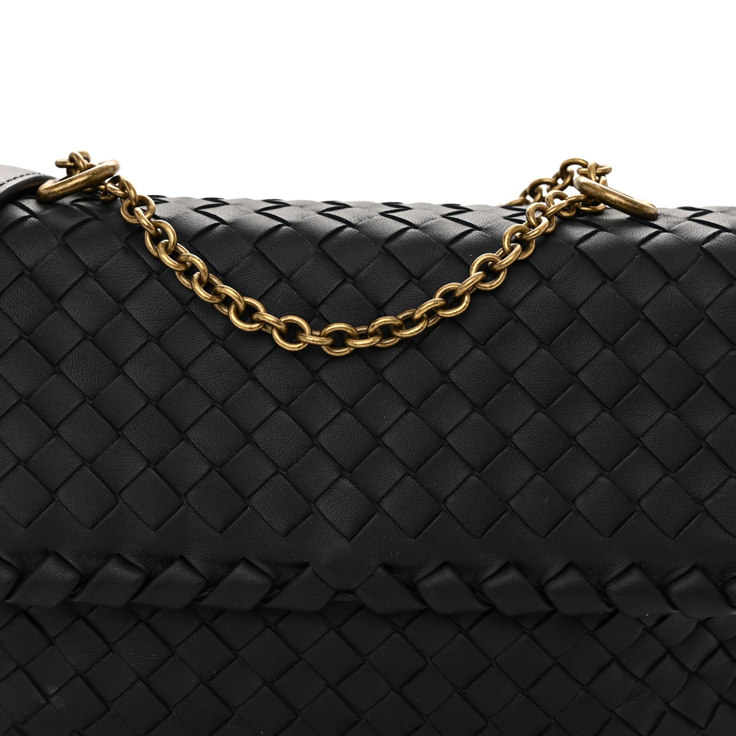 Nappa Intrecciato Baby Olimpia Shoulder Bag Black